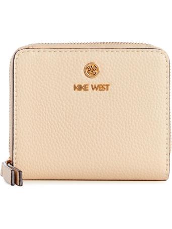 NINE WEST - Linnette Mini Zip-Around Wallet BEIGE