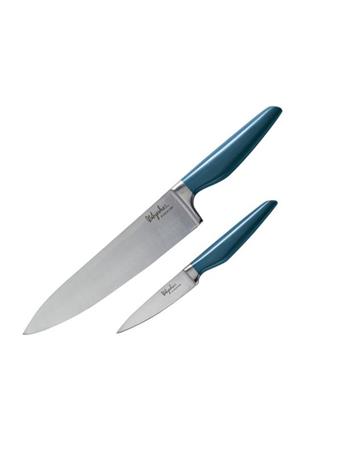 AYESHA CURRY COLLECTION - 2 Piece Stainless Steel Knife Set - Chef & Parer TEAL