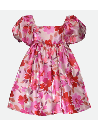 BONNIE JEAN - Rue Puff Sleeve Party Dress FUCHSIA