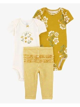 CARTER'S - Baby 3-Piece Floral Little Character Set GOLD