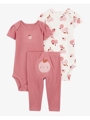 CARTER'S - Baby 3-Piece Apple Print Little Character Set RED