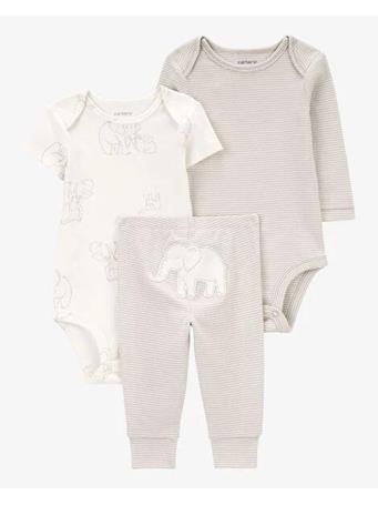 CARTER'S - Baby 3-Piece Elephant Little Character Set GREY