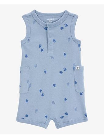 CARTER'S - Baby Dinosaur Cotton Romper BLUE