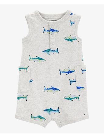 CARTER'S - Baby Fish Cotton Blend Romper GREY