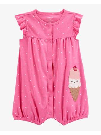 CARTER'S - Baby Ice Cream Cotton Romper PINK