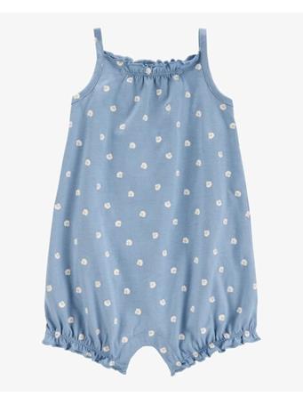 CARTER'S - Baby Shell Cotton Romper BLUE