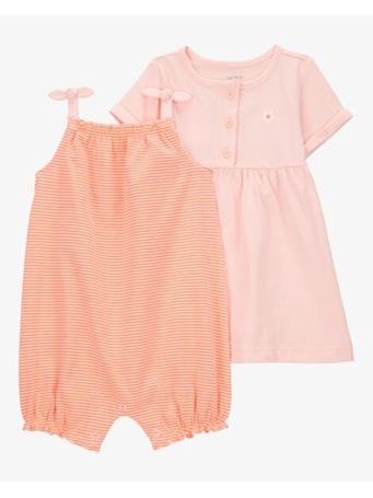 CARTER'S - Baby 2-Piece Dress & Romper Set ORANGE