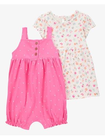 CARTER'S - Baby 2-Piece Dress & Romper Set PINK