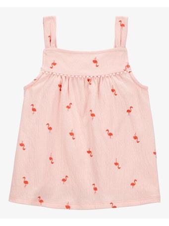 CARTER'S - Toddler Flamingo Pom Pom Tank PINK