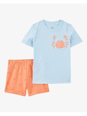 CARTER'S - Baby Crab 2-Piece Short Set BLUE