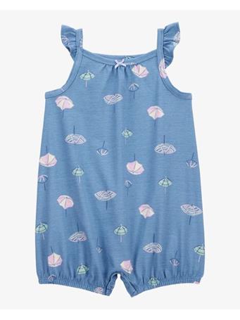 CARTER'S - Baby Umbrella Cotton Romper BLUE
