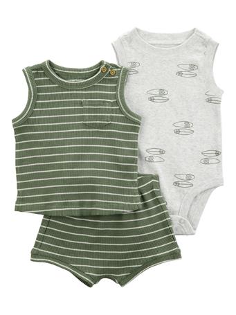 CARTER'S - Baby 3-Piece Surfboard Little Short Set GREEN