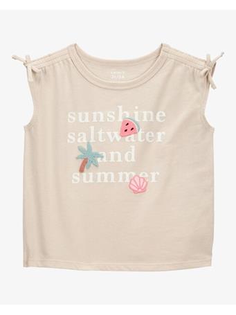 CARTER'S - Toddler Sunshine, Saltwater and Summer Graphic Tee BROWN