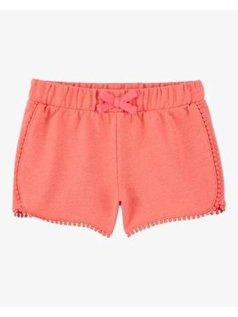 CARTER'S - Toddler Pom Pom Dolphin Shorts ORANGE