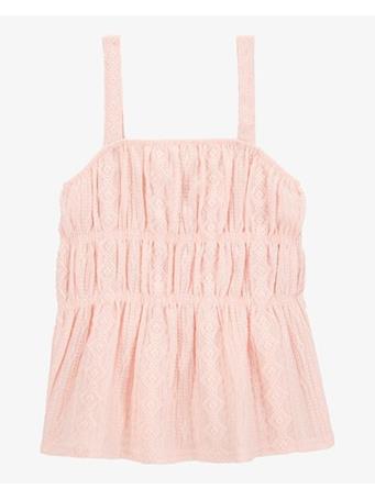 CARTER'S - Kid Ruched Textured Tank PINK