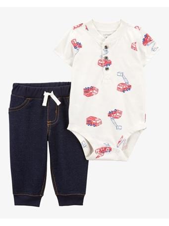CARTER'S - Baby 2-Piece Firetruck Bodysuit Pant Set MULTI