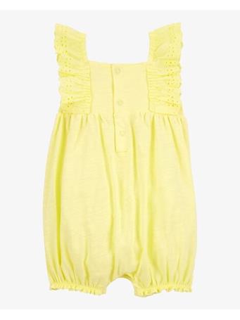 CARTER'S - Baby Eyelet Flutter-Sleeve Romper YELLOW
