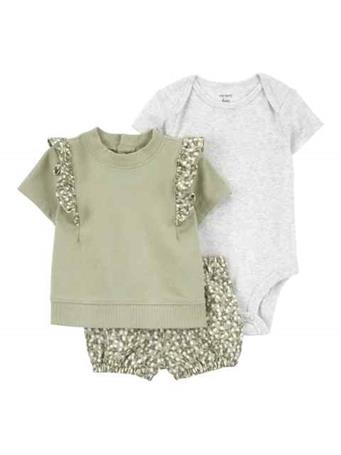 CARTER'S - 3-Piece Floral Outfit Set GREEN