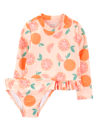 CARTER'S - 2-Piece Orange Slice Rashguard Set ORANGE
