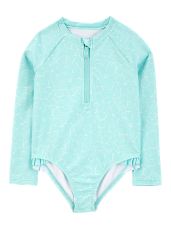CARTER'S - 1-Piece Rashguard Swimsuit TURQUOISE