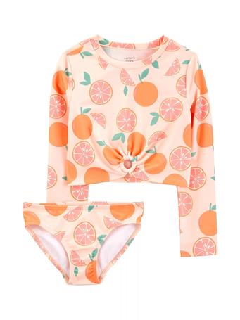 CARTER'S - Printed Rashguard Swim Set ORANGE