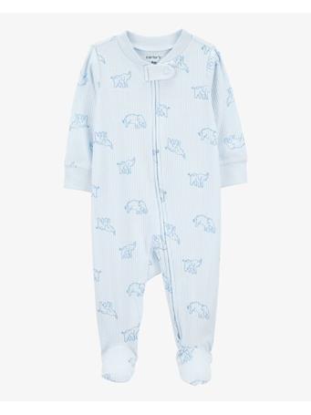 CARTER'S - Baby Elephant 2-Way Zip Sleep & Play Pajamas BLUE