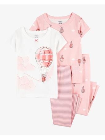 CARTER'S - Baby 4-Piece Air Balloon Cotton Pajamas PINK