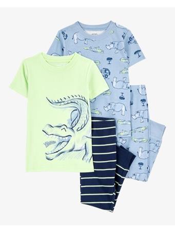 CARTER'S - Baby 4-Piece Alligator Cotton Pajamas BLUE