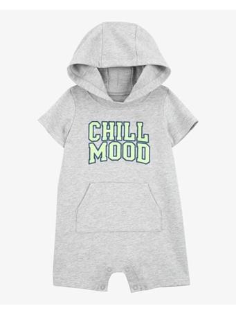 CARTER'S - Baby "Chill Mood" Hooded Romper GREY
