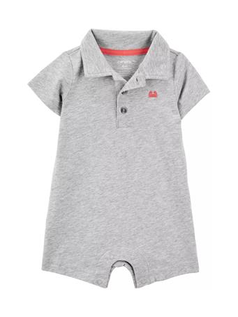 CARTER'S - Baby Boys Polo Romper GREY
