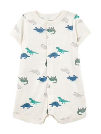 CARTER'S - Dinosaur Short-Sleeve Romper IVORY