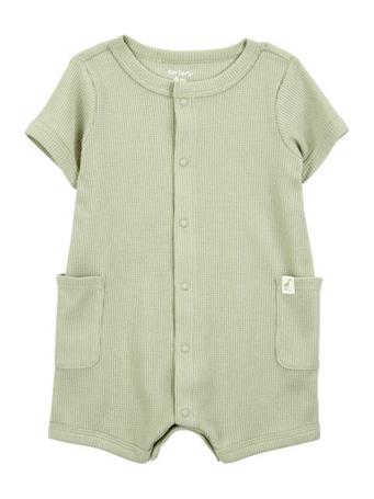CARTER'S - Short-Sleeve Romper OLIVE GREEN