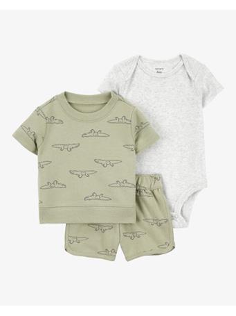 CARTER'S - Baby 3-Piece Alligator Outfit Set GREEN