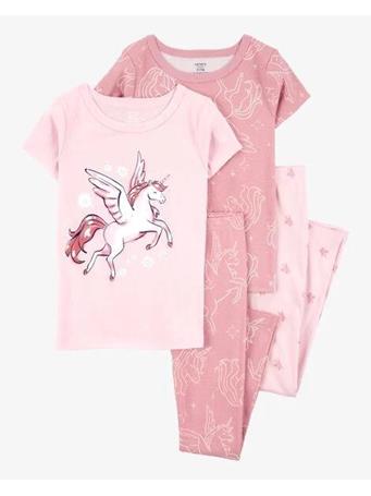 CARTER'S - Kid 4-Piece Unicorn Cotton Pajamas PINK