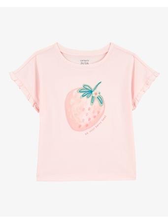 CARTER'S - Baby Strawberry Short-Sleeve Fashion Top PINK