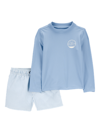 CARTER'S - 2-Piece Rashguard & Swim Trunk Set BLUE