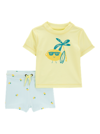 CARTER'S - 2-Piece Rashguard & Swim Trunk Set YELLOW