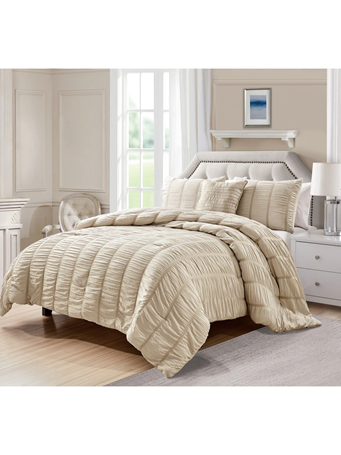RAMALLAH TRADING CO - Electra 4-Piece Seersucker Comforter Set IVORY