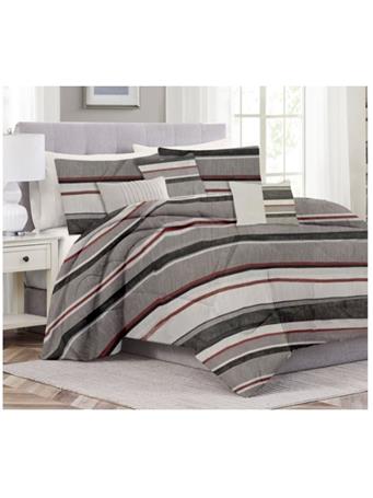 RAMALLAH TRADING CO - Jaelyn 6-Piece Jacquard Comforter Set GREY