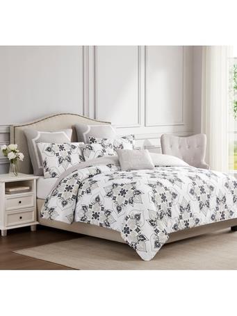 RAMALLAH TRADING CO - Stevie 7pc Print Embossed Comforter Set GREY