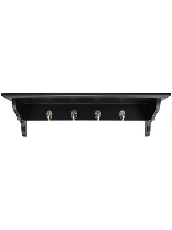 HOME ESSENTIALS - 20" Shelf with Key Hooks NO COLOR