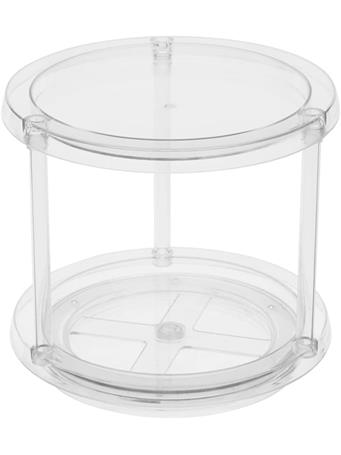 HOME ESSENTIALS - 2 Tier Plastic Rotating Lazy Susan NO COLOR