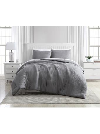 RAMALLAH TRADING CO - Greenport Crinkle 3-Piece Comforter Set GREY