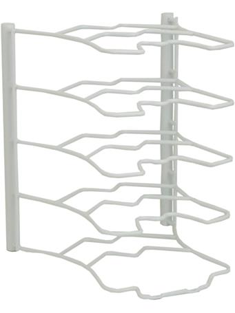 HOME ESSENTIALS - Vinyl Coated Steel Pan and Lid Rack Organizer NO COLOR