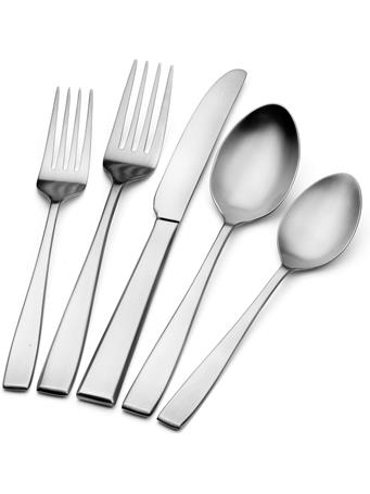 GODINGER - Stainless Steel Matte Cutlery Utensil Set - 20 Pieces SILVER