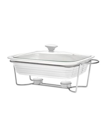 GODINGER - Natura Rectangle Baker with Stand WHITE