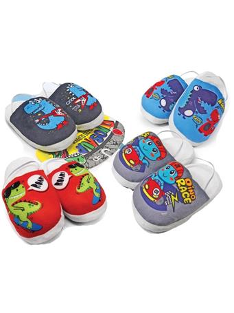 ROYAL DELUXE - Plush Novelty Dinosaur Toddler's Slippers NO COLOR