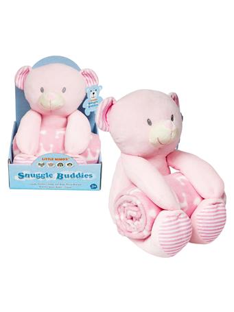 LITTLE MIMOS - Blanket with Bear Plush PINK