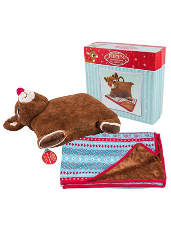 RUDOLPH THE RED NOSE REINDEER - Christmas Blanket with Rudolph Cuddle Bag NO COLOR