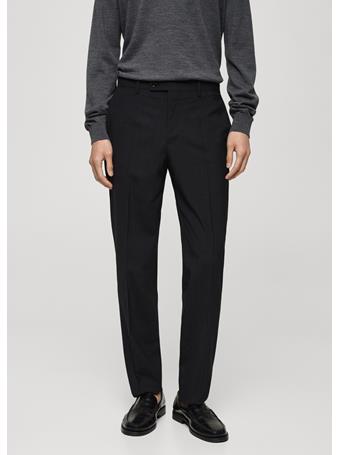 MANGO - 100% Virgin Wool Slim-fit Suit Trousers GREY